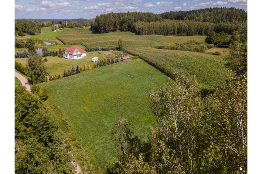 olsztyński, Purda, Groszkowo, Dom + 1,4 ha ziemi przy lesie.