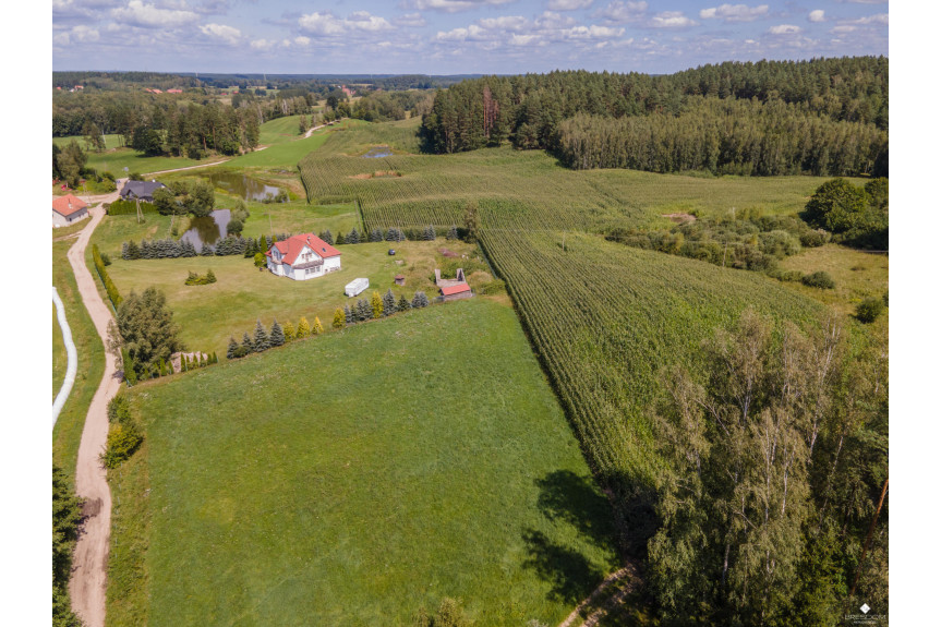 olsztyński, Purda, Groszkowo, Dom + 1,4 ha ziemi przy lesie.